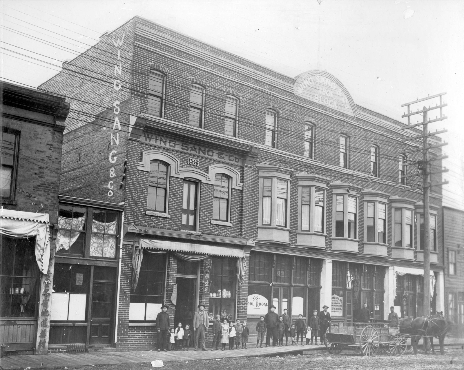 Wing Sang Building, Vancouver Chinatown, начало XX века. Здание компании Wing Sang & Co было одновременно коммерческим помещением и семейной резиденцией